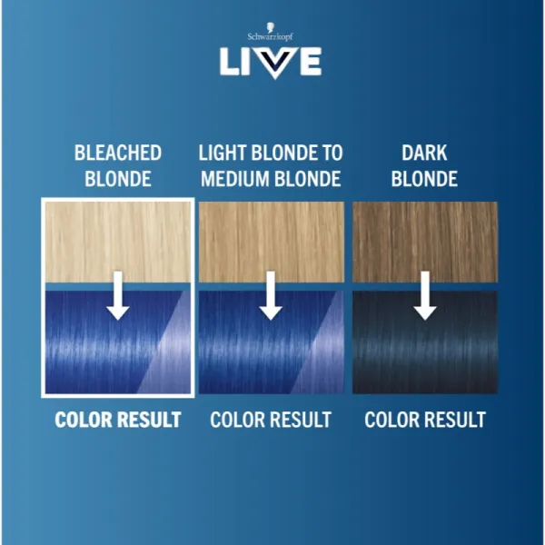 Schwarzkopf LIVE Ultra Brights or Pastel semi-permanentná farba odtieň 095 Electric Blue 1 ks