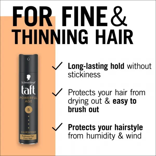 Schwarzkopf Taft Powerful Age lak na vlasy pre jemné & rednúce vlasy 250 ml