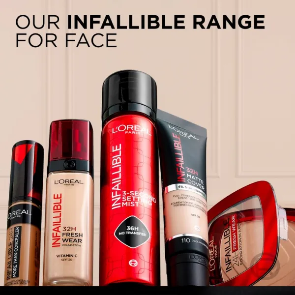 L’Oréal Paris Infaillible Fresh Wear 24h púdrový make-up odtieň 120 Vanilla 9 g