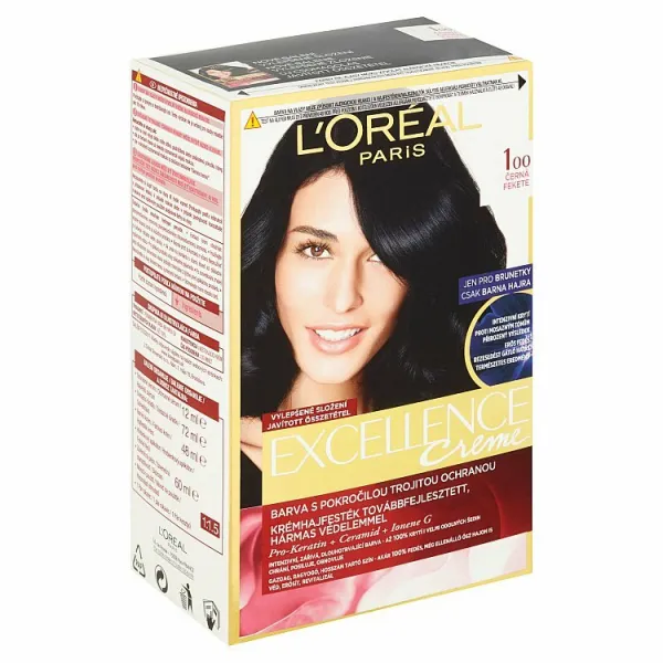 L’Oréal Paris Excellence Creme farba na vlasy odtieň 100 True Black 1 ks