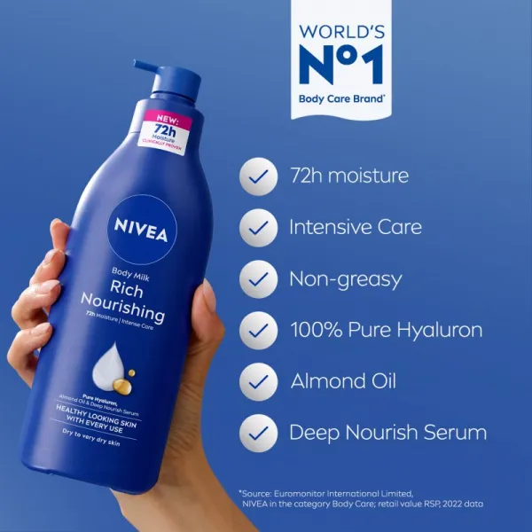 Nivea Rich Nourishing Body Milk Telové Mlieko 625 ml