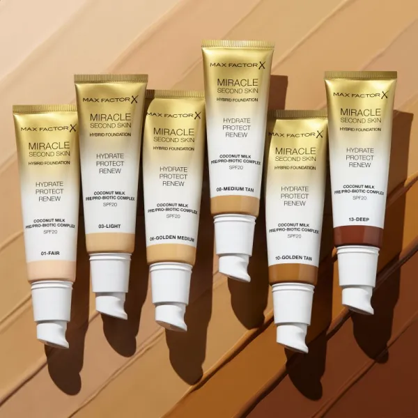 Max Factor Miracle Second Skin hydratačný krémový make-up SPF 20 odtieň 01 Fair 30 ml