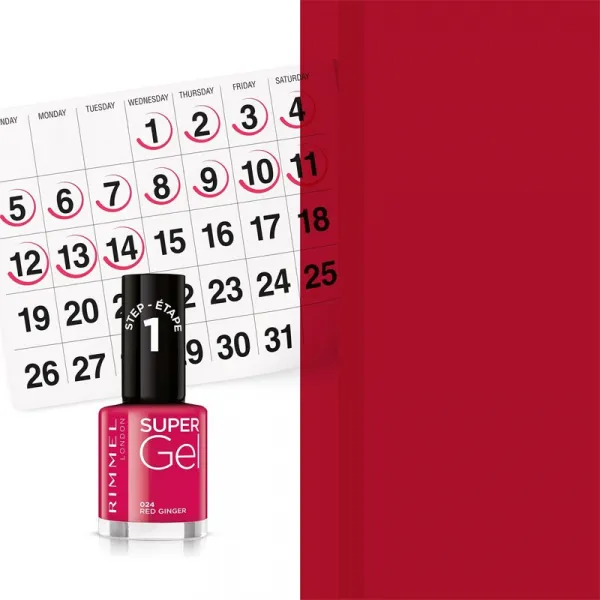 Rimmel London Super Gel By Kate Lak na nechty 12 ml 024 Red Ginger