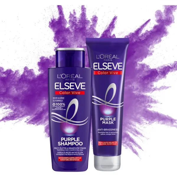 L’Oréal Paris Elseve Color-Vive Purple vyživujúca maska pre blond a melírované vlasy 150 ml