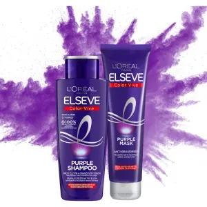 L’Oréal Paris Elseve Color-Vive Purple vyživujúca maska pre blond a melírované vlasy 150 ml