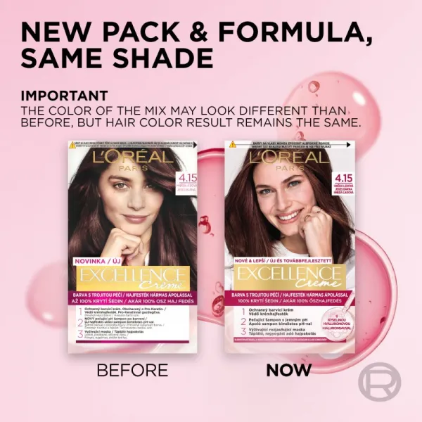 L’Oréal Paris Excellence Creme farba na vlasy odtieň 4.15