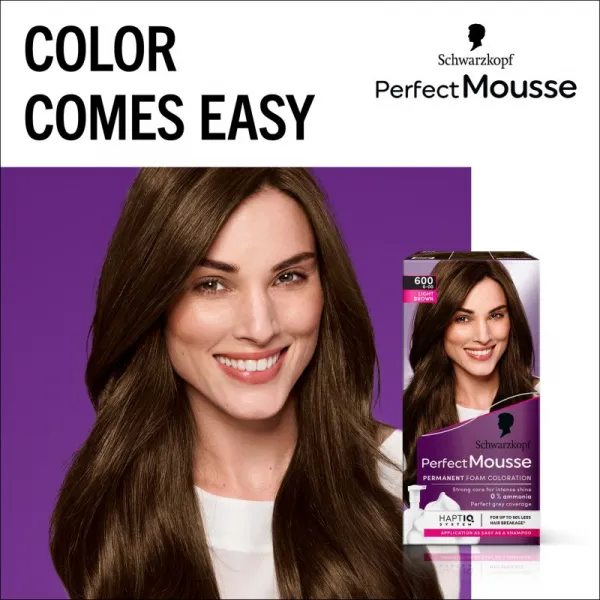 Schwarzkopf Perfect Mousse Farba na vlasy svetlohnedý 600 (6-00)