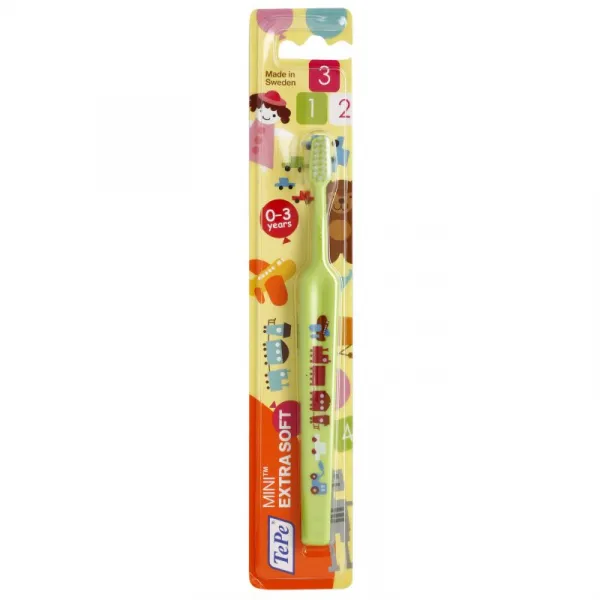 TePe Mini Illustration zubná kefka pre deti s malou zúženou hlavicou extra soft 1 ks