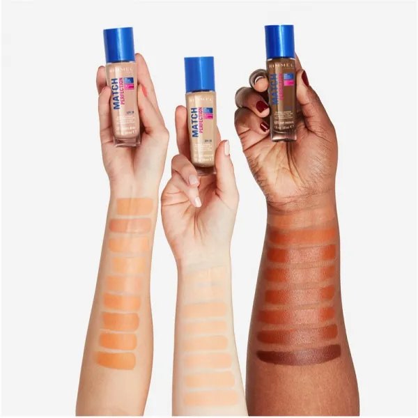 Rimmel Match Perfection tekutý make-up SPF 20 odtieň 103 True Ivory 30 ml