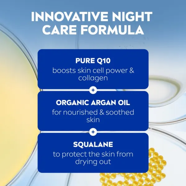 Nivea Q10 Extra Nourish Anti-Wrinkle výživný nočný krém proti vráskam 50 ml