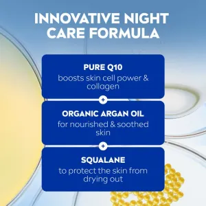 Nivea Q10 Extra Nourish Anti-Wrinkle výživný nočný krém proti vráskam 50 ml