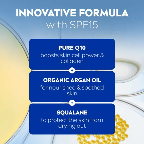Nivea Q10 Extra Nourish Anti-Wrinkle výživný denný krém proti vráskam OF 15 50 ml
