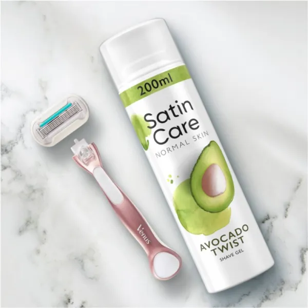 Gillette Satin Care Avocado Twist gél na holenie pre ženy 200 ml