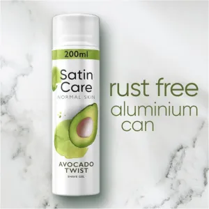 Gillette Satin Care Avocado Twist gél na holenie pre ženy 200 ml