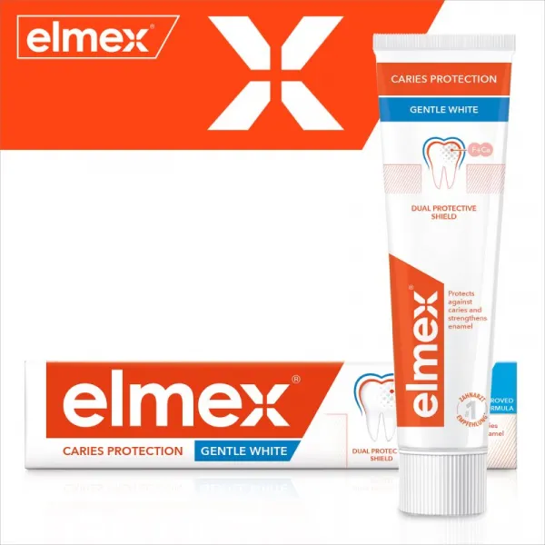 Elmex Caries Protection Whitening bieliaca zubná pasta s fluoridom 75 ml