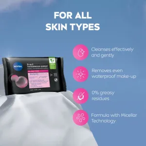 Nivea Expert odličovacie obrúsky 3 v 1 20 ks