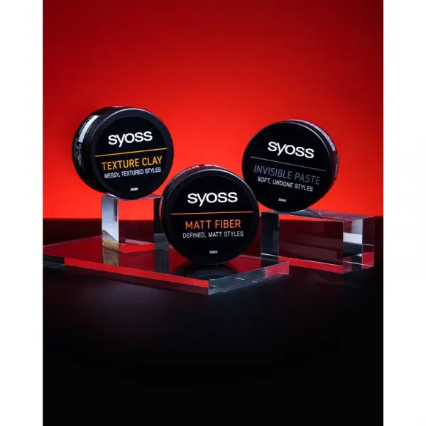 Syoss Invisible Hold transparentná stylingová pasta pre stredne silnú fixáciu 100 ml