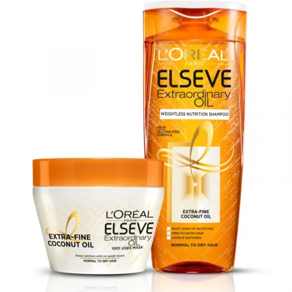 L’Oréal Paris Elseve Extraordinary Oil Coconut vyživujúca maska pre normálne až suché vlasy s kokosovým olejom 300 ml