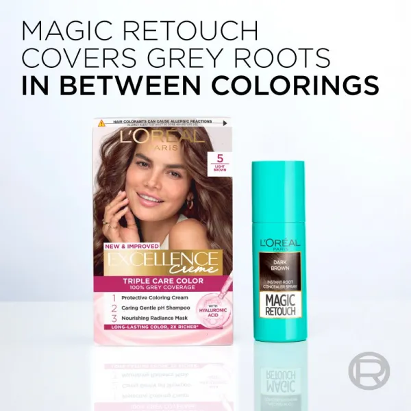 L’Oréal Paris Magic Retouch sprej pre okamžité zakrytie odrastov odtieň Black 75 ml