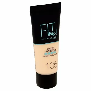 MAYBELLINE NEW YORK Fit Me! Matte+Poreless zmatňujúci make-up pre normálnu až mastnú pleť odtieň 105 Natural Ivory 30 ml