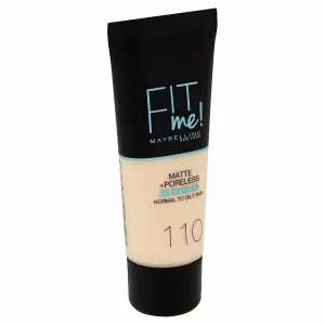 MAYBELLINE NEW YORK Fit Me! Matte+Poreless zmatňujúci make-up pre normálnu až mastnú pleť odtieň 110 Porcelain 30 ml