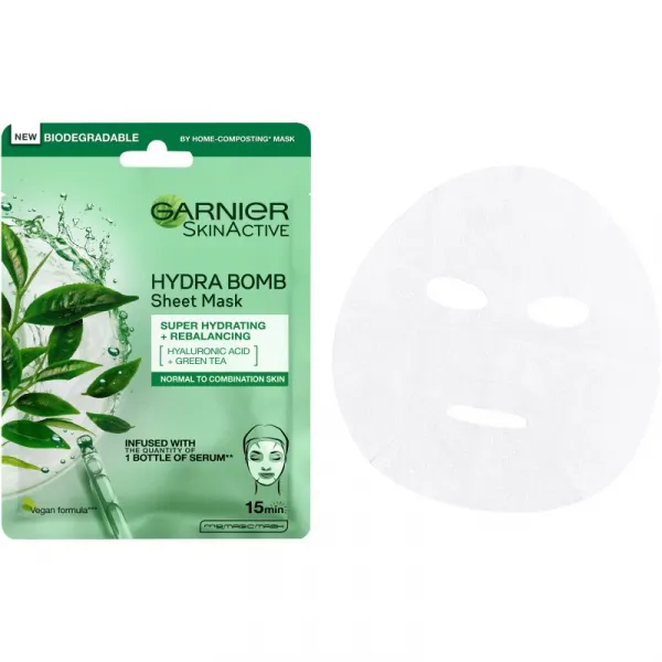 Garnier Skin Naturals Moisture+Freshness super hydratačná čistiaca textilná maska pre normálnu až zmiešanú pleť 28 g