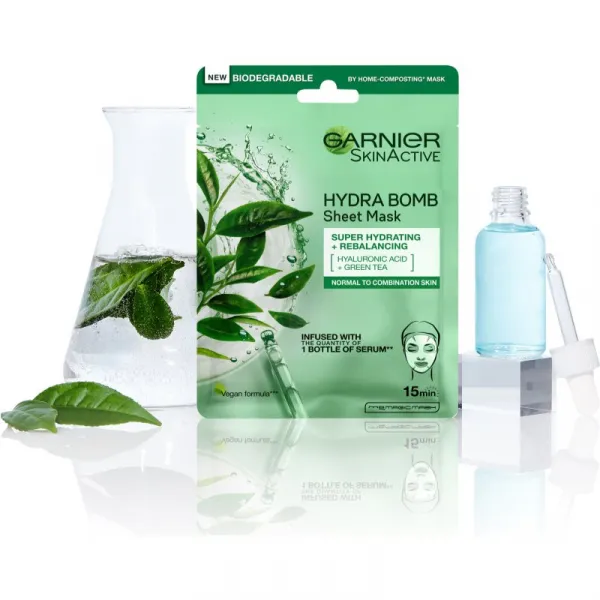 Garnier Skin Naturals Moisture+Freshness super hydratačná čistiaca textilná maska pre normálnu až zmiešanú pleť 28 g