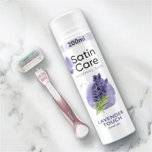 Gillette Satin Care Lavender Touch gél na holenie pre ženy 200 ml
