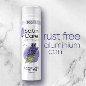 Gillette Satin Care Lavender Touch gél na holenie pre ženy 200 ml