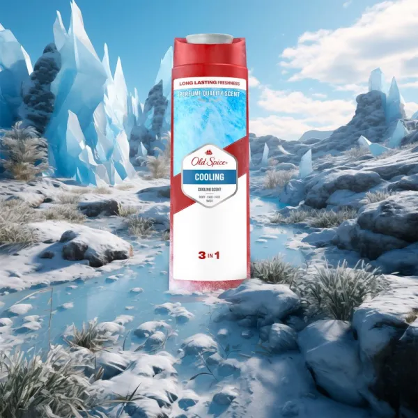 Old Spice Cooling 3 v 1 Sprchový Gél a Šampó Pre Mužov 400ml