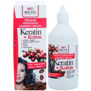 Bione Cosmetics Keratin + Kofein sérum pre rast vlasov a posilnenie od korienkov 215 ml