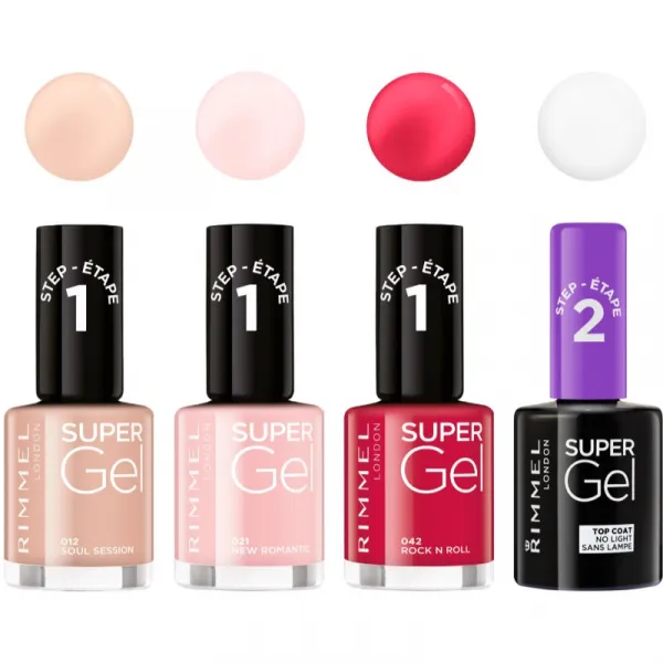 Rimmel Super Gel Step 2 vrchný ochranný lak na nechty s leskom 12 ml