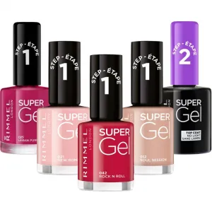 Rimmel Super Gel Step 2 vrchný ochranný lak na nechty s leskom 12 ml