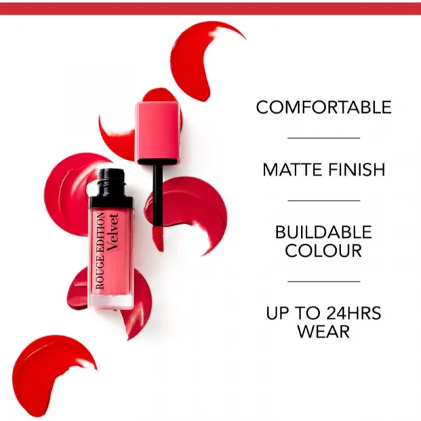 Bourjois Rouge Edition Velvet tekutý rúž s matným efektom odtieň 10 Don´t Pink Of It! 7.7 ml