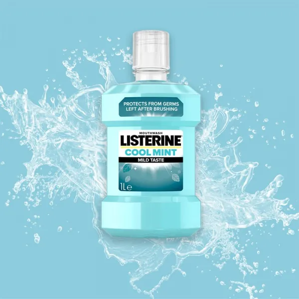 Listerine Cool Mint Mild Taste ústna voda 1 l