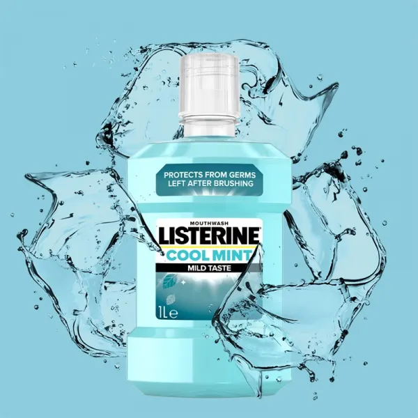 Listerine Cool Mint Mild Taste ústna voda 1 l