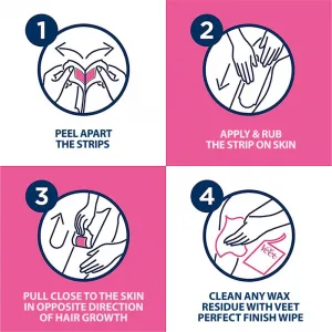 Veet Professional Sensitive Skin voskové depilačné pásiky pre citlivú pokožku 12 ks