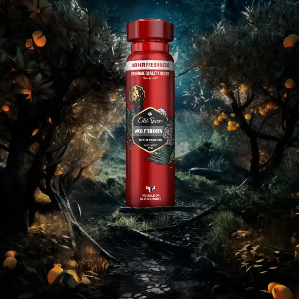 Old Spice Wolfthorn Dezodorant V Spreji Pre Mužov 150ml, 48 h Sviežosť a Bez Hliníka