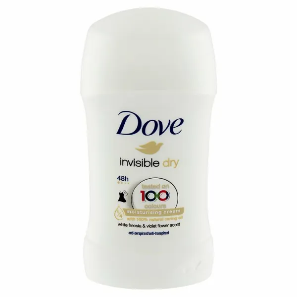 Dove Invisible Dry Antiperspirant tuhý antiperspirant proti bielym škvrnám 48h 40 ml