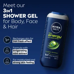 Nivea Men Energy sprchový gél pre mužov 250 ml