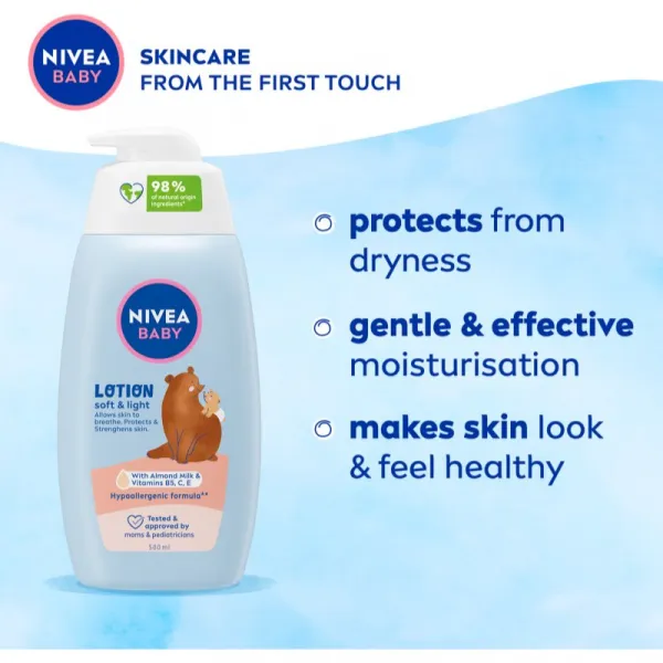 Nivea Baby Ľahké telové mlieko 500 ml