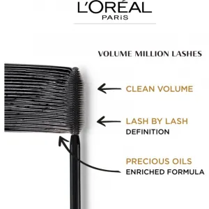 L’Oréal Paris Volume Million Lashes Extra Black riasenka predlžuje a zhusťuje mihalnice odtieň Black 9 ml