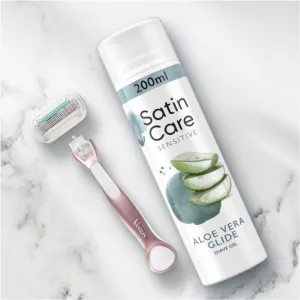 Gillette Satin Care Aloe Vera gél na holenie pre ženy 200 ml