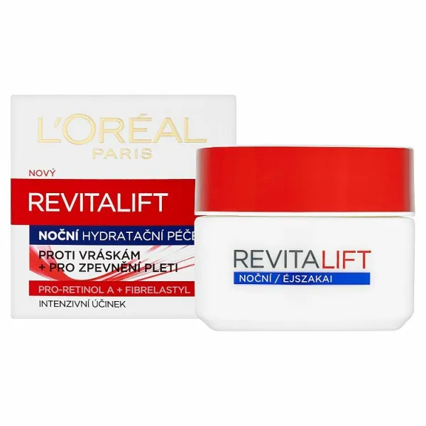 L'Oréal Paris Revitalift Nočná hydratačná starostlivosť proti vráskam + pre spevnenie pleti 50 ml