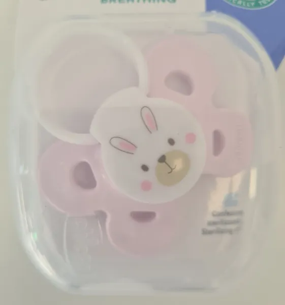 CHICCO Cumlík Physio Comfort silikónové 0-6m dievča - zajačik 1 ks