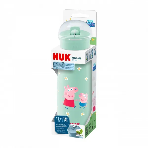 Detská fľaša NUK Mini-Me Flip Peppa Pig 450 ml 12+ m