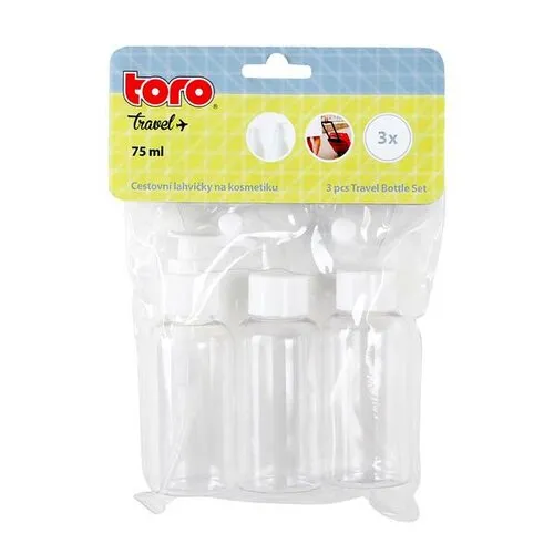 Toro Cestovný set fľaštičiek na kozmetiku, 3 ks