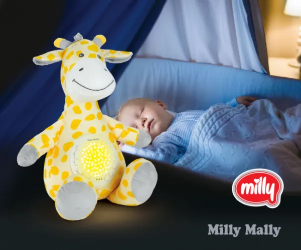 Plyšová hračka s projektorom Milly žirafka