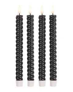 Weltbild LED voskové svíčky Twist, 4 ks, antracit