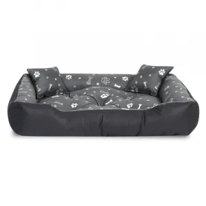 JAKS Vodeodolný pelech pre psa a mačku silver bones Pelech veľkosti: 75 x 65 cm
